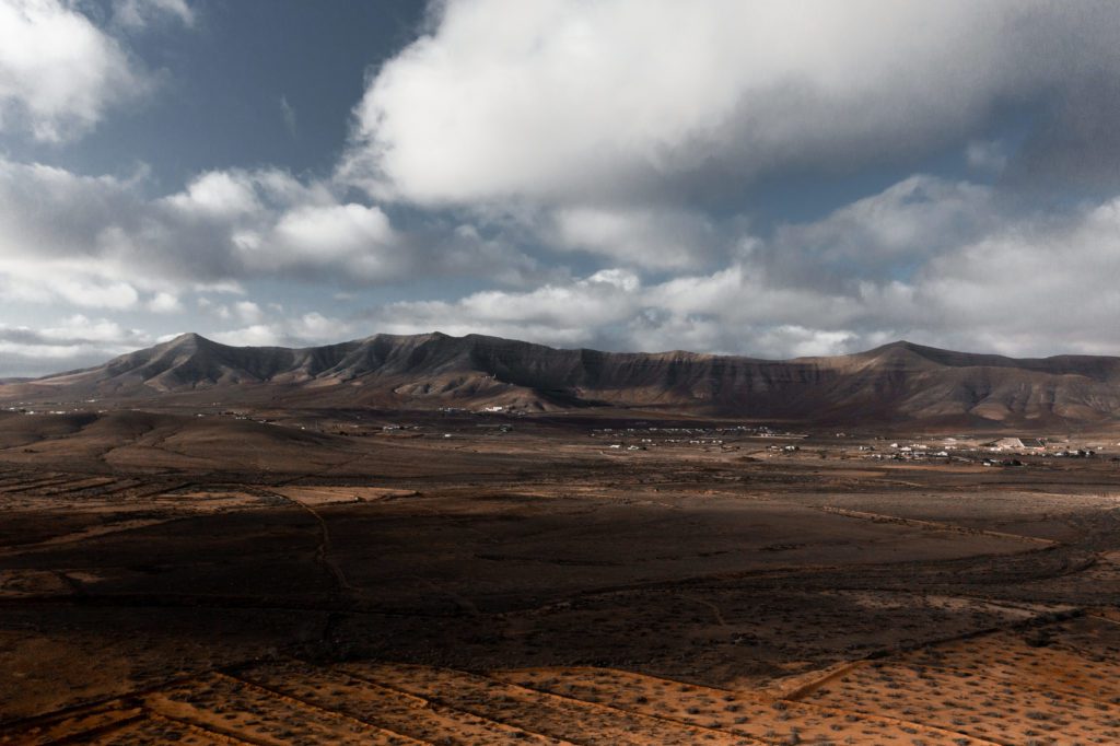 View on massive mountains