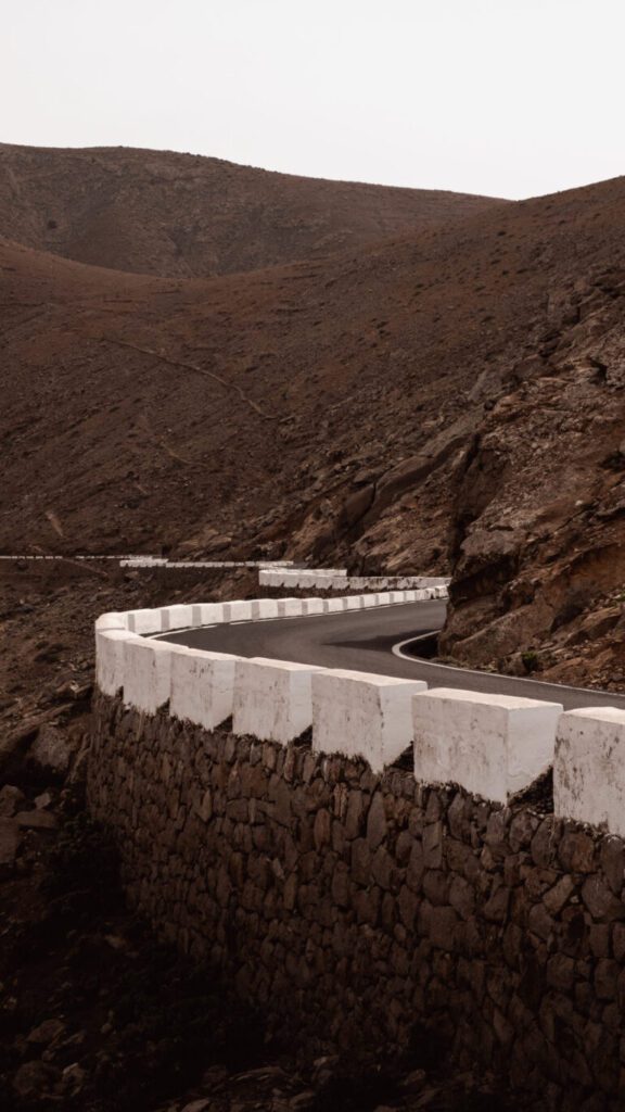 Desert road in the hills