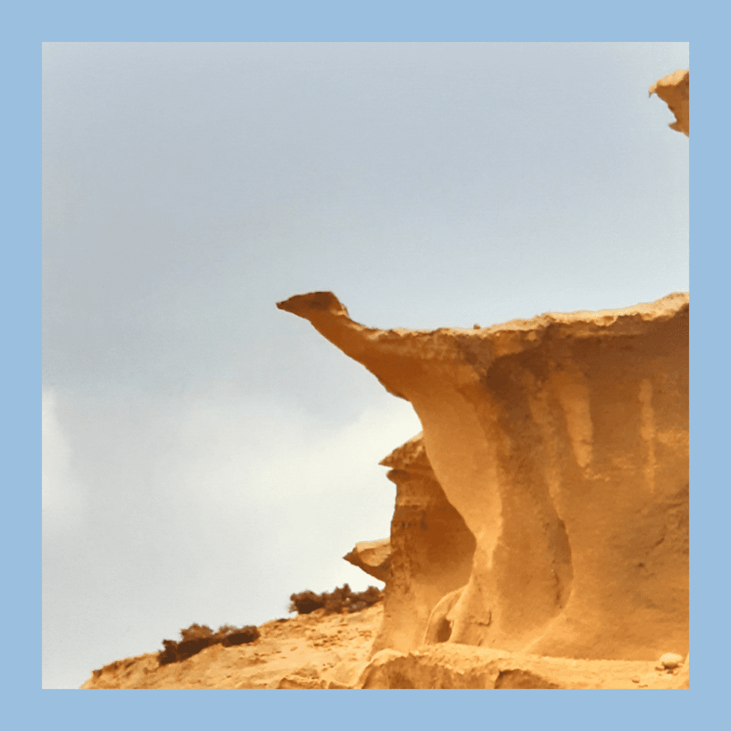 Mountain cliff looks like a bird