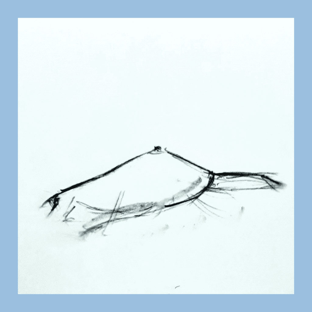Sketch of woman nipple