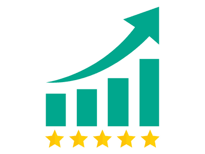 An upward graphy showing increase in profits as a host at Amazzzing travel